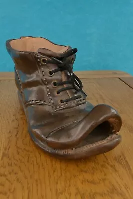 Buy Vintage Tony Boots Studio Pottery Boot - Handmade - Leather Look Pottery • 15£