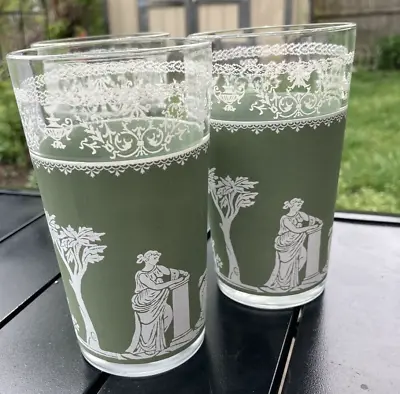 Buy Vintage Green Wedgewood Drinking Glassware, By Jeannette. • 38.42£