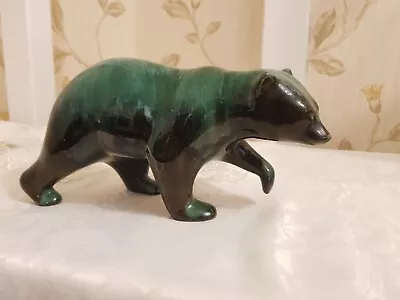 Buy Vintage Canadian Blue Mountain Pottery Large Walking Bear In Green. VGC  • 22£