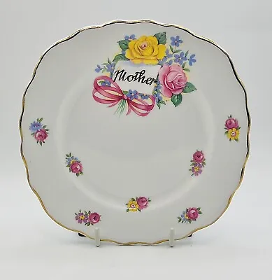 Buy Vintage Royal Vale Mother Decorative Scalloped Floral Tea Plate 16.5cm Diameter • 8£