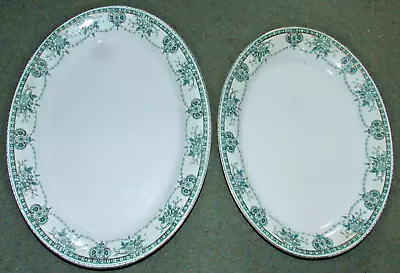 Buy Antique Upper Hanley Pottery Company Turkey Plate Serving Platters Plates X2 • 49.99£