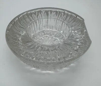 Buy Crystal Glass Round Votive Candleholder Swedish Vintage Orrefors Ice Style Heavy • 23.96£