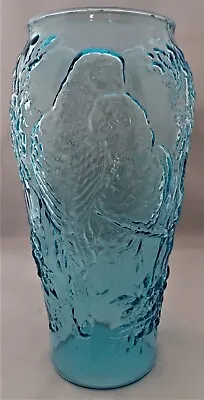 Buy Vintage Indiana Aqua Glass Parrots Love Birds Vase 9.25  Tall (B8) • 22.38£