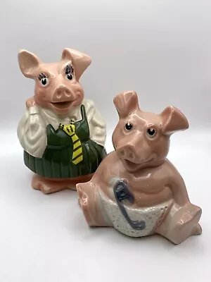 Buy Wade Natwest Set Of 2 Novelty Ceramic Pig Piggy Banks - Woody & Annabel • 5.99£