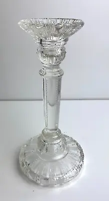 Buy Vintage Pressed Clear Glass Candlestick • 4.99£