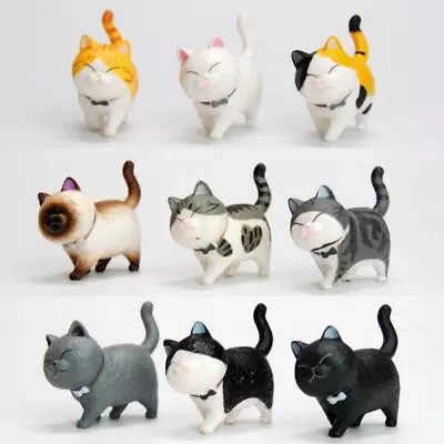 Buy Cute Solid Cats Figurines Desktop Kitten Figures Dolls For Dollhouse Decor • 13.32£