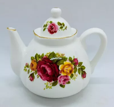 Buy Miniature Fine Bone China Teapot Cottage Rose - Roses • 8.99£