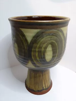 Buy Vintage 1970’s Alvingham Pru Green Studio Pottery Planter Vase • 19.99£