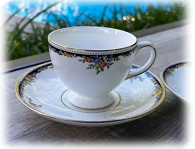 Buy ONE SET Wedgwood Bone China Made In England Osborne Pattern Cup & Saucer EXC • 20.27£