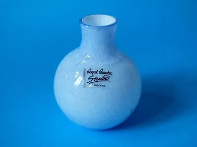 Buy Royal Brierley Pale Blue Studio Line Lead Art Glass Flower Stem Bud Vase Free Uk • 19.99£