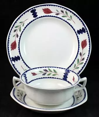 Buy Adams Lancaster Group Of Cream Soup Bowl With Saucer And Salad Plate • 60.30£