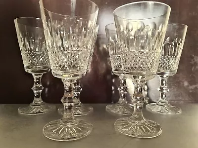 Buy Swartons Emerald 24% Lead Crystal Set Of 6 White Wine Glasses. VGC • 19.99£