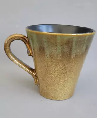 Buy Vintage Studio Pottery Stoneware Mug Ombre Olive And Brown 12 Cm X 10 Cm • 12.99£