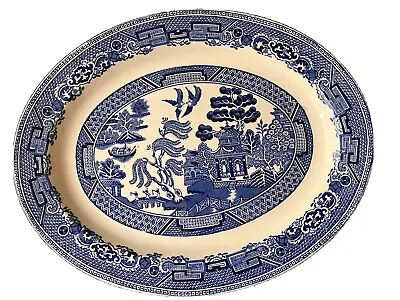 Buy BLUE WILLOW WOODS WARE WOOD & SONS ENGLAND RALPH ENOCH 1750-1784 Oval Platter • 41.80£