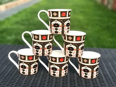 Buy Crown Derby Coffee Mugs Imari Fine Bone China Set Of 6 Coffee Tea Ideal Gift • 49.99£