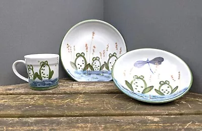 Buy Highland Stoneware Pottery Set, Plate, Bowl & Mug, In V.g.c. • 33£