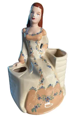 Buy Vtg 1940's Weil Ware Sitting Lady California Pottery Vase Stamped On Bottom 4039 • 33.64£