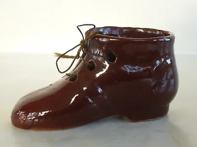 Buy Antique Victorian Treacle Glaze Pottery Boot Small • 9.99£
