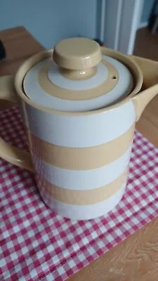 Buy T.G Green Cornish Kitchenware Coffee Pot Cream And Beige Stripe Pottery • 12.99£