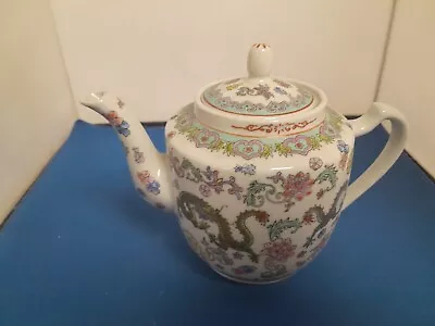 Buy Asian Famille Rose With Antique Dragon Ceramic Teapot • 18£