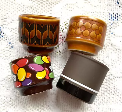 Buy 4 Vintage Egg Cups - Hornsea Pottery Saffron Smarties Contrast Heirloom - Easter • 10£
