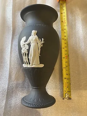 Buy Wedgewood Black Jasperware Sacrifice Vase With Box  • 19.99£