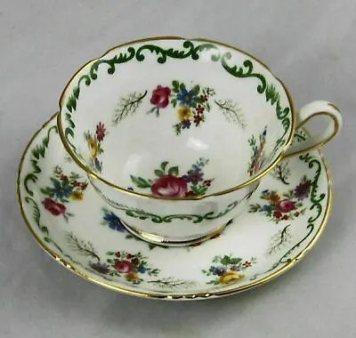 Buy Copeland Grosvenor China Cabbage Rose Posey Pattern Tea Cup & Saucer England • 19.82£
