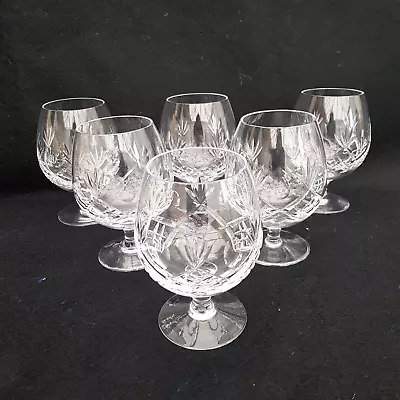 Buy 6 X Royal Brierley Crystal Elizabeth Cut BRANDY GLASSES • 44.99£