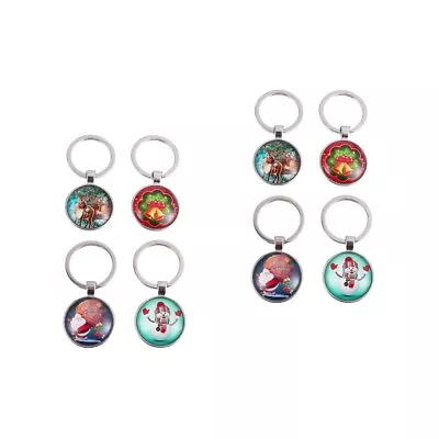 Buy  8 Pcs Christmas Keychain Handbag Hanging Charm Snowman Keychains • 11.65£