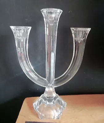 Buy Beautiful Lead Crystal Glass Candelabra. Tall, Quit Heavy Centerpiece • 24£