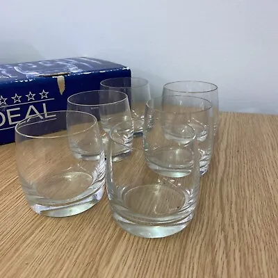 Buy New In Box Czechoslovakia Ideal 6 Whisky Glasses Tumblers Heavy Base • 14.49£