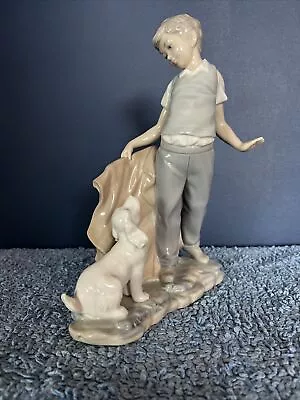 Buy Nao-Lladro “Boy Fighting Dog” Vintage 1970’s Rare Figurine.       Height C. 9.5” • 8.25£