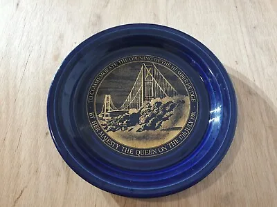 Buy Hornsea Pottery Opening Of Humber Bridge Commemorative Plate 1981 Blue Used. • 5£
