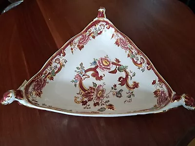 Buy Antique / Vintage Mason Ironstone Mandalay Red Triangular Dish • 30£