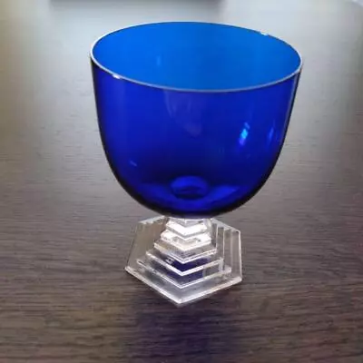 Buy Baccarat Orsay Wine Glass Cobalt Blue MINT • 143.99£