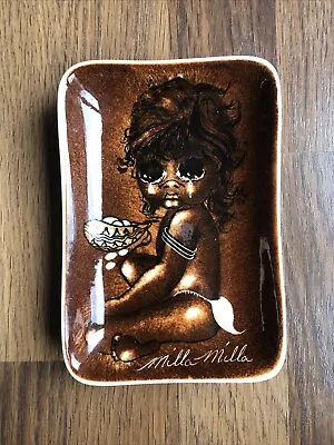 Buy Vintage Australian Pottery Studio Anna Milla Milla Aboriginal Girl Trinket Dish • 9.99£