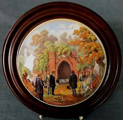 Buy 19th.C PRATTWARE POT LID - THE PRINCE OF WALES VISITING THE TOMB Of WASHINGTON • 145£