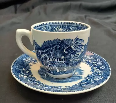 Buy Avon Cottage Blue Wedgewood Demitasse Cup And Saucer • 21.34£