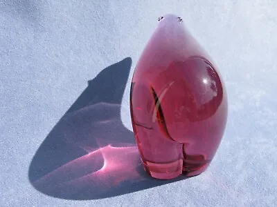 Buy Wedgwood Art Glass Cranberry Pink Polar Bear Signed By Ronald Stennett Willson • 50£