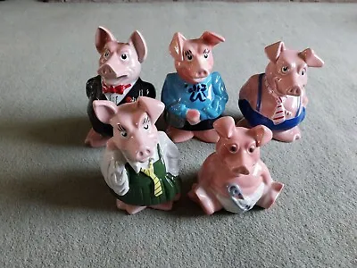 Buy Natwest Pigs Wade Full Set Of 5 Piggy Banks Money Boxes (Woody Not Stamped) • 33£