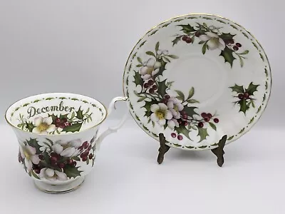 Buy Royal Albert Flower Of The Month December Christmas Rose -  Teacup & Saucer Set  • 4.55£