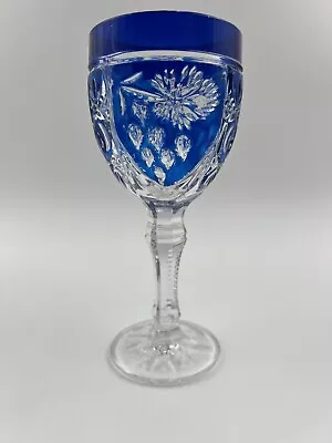 Buy Anna Butte Bleikristall Cobalt Blue Crystal Wine Glass • 20.17£