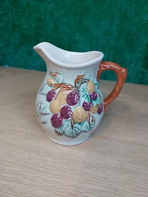 Buy Vintage Shorter & Son Staffordshire England Jug Forest Fruits Hand Painted 42's • 11.25£
