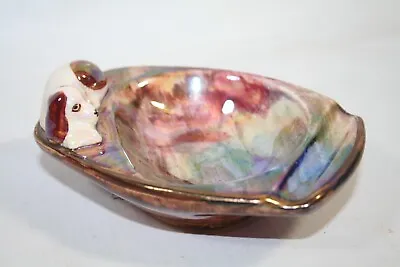 Buy Old Court Lustreware Ashtray With Dog 1930s • 4.99£