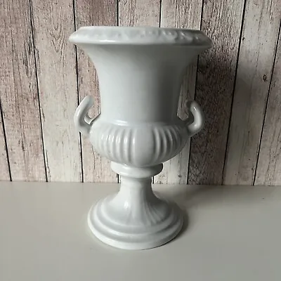 Buy Vintage Dartmouth Pottery White Classic Urn Vase 67B 17.5cm / 7” Tall • 13.99£
