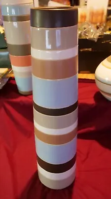 Buy Retro 1970s Art Pottery Striped Vase 24  Tall X 6  Wide • 9.95£