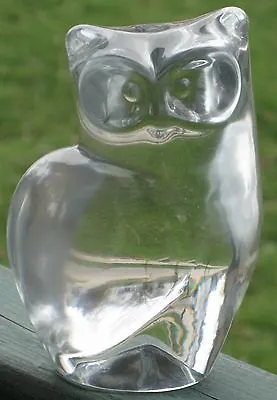 Buy Vintage Orrefors Glass Sculpture Owl #4285-111 Signed Olle Alberius Ca1971  • 235.60£
