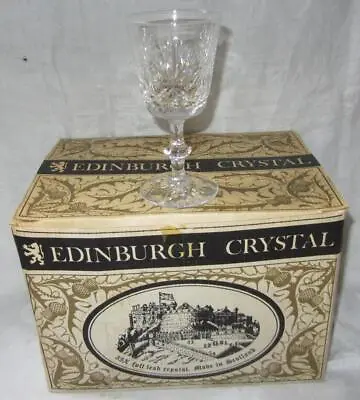 Buy Set Of Six Edinburgh Crystal  Star Of Edinburgh  Wine Glasses, Unused Old Stock • 90£