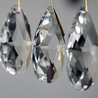 Buy 10Pcs Clear Waterdrop Shape Crystal Glass Beads Chandelier Ornaments Xmas Decor • 3.47£