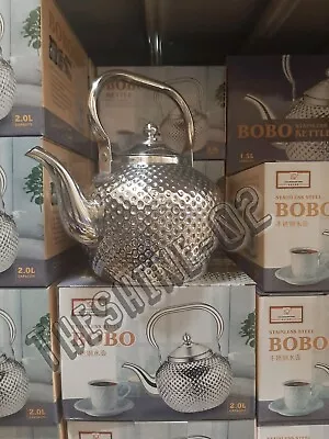 Buy Stainless Steel High Quality Tea Coffee Kettle Tea Pot Silver Gold • 14.99£